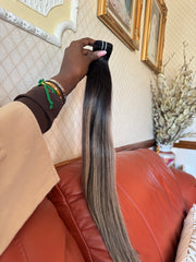 Rooted Mocha Latte wefts